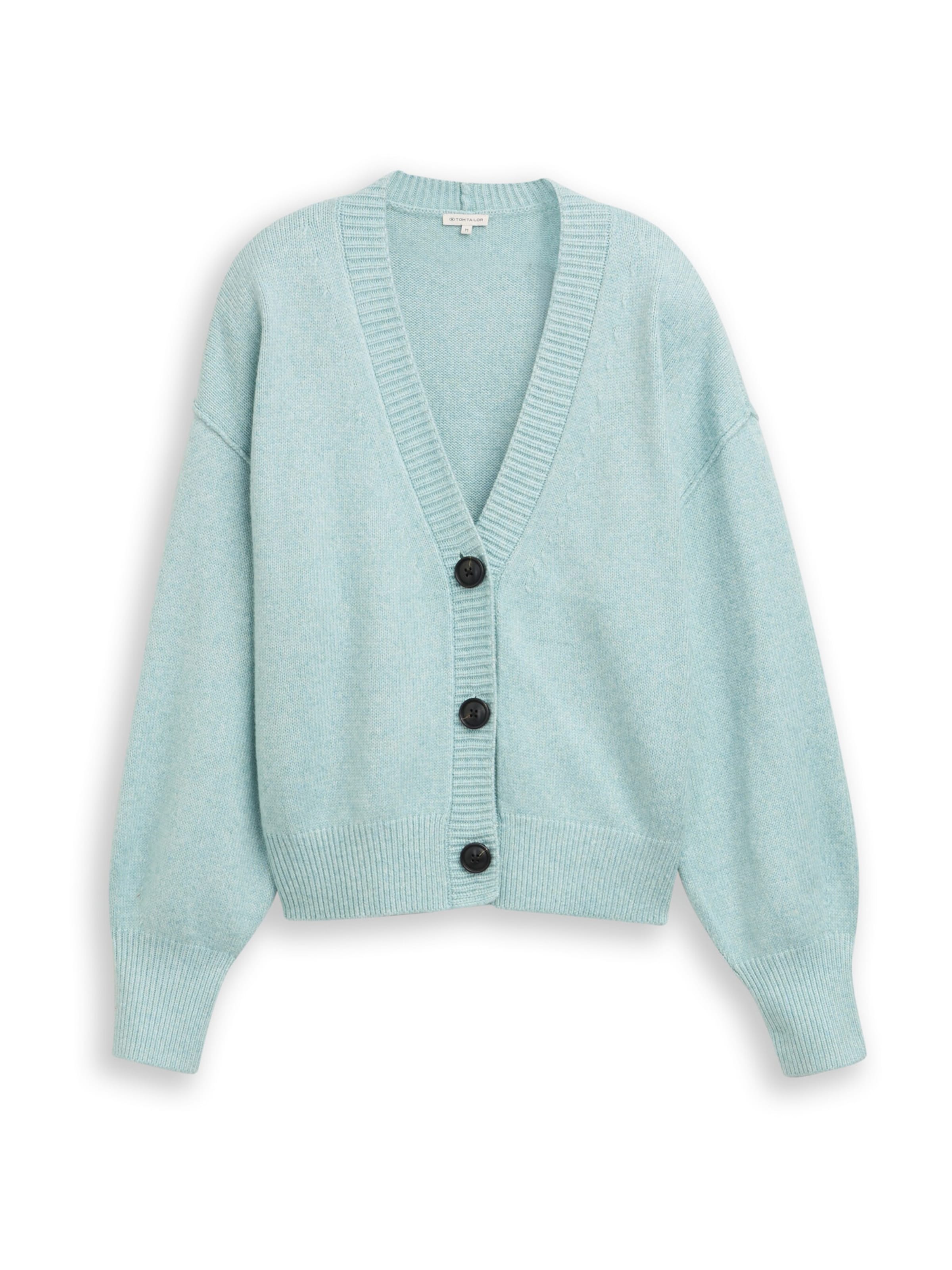 TOM TAILOR Вязаный кардиган в цвете бирюза
TOM TAILOR Вязаный кардиган в цвете бирюза