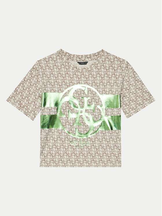 Футболка стандартного кроя Guess, бежевый 
Футболка стандартного кроя Guess, бежевый