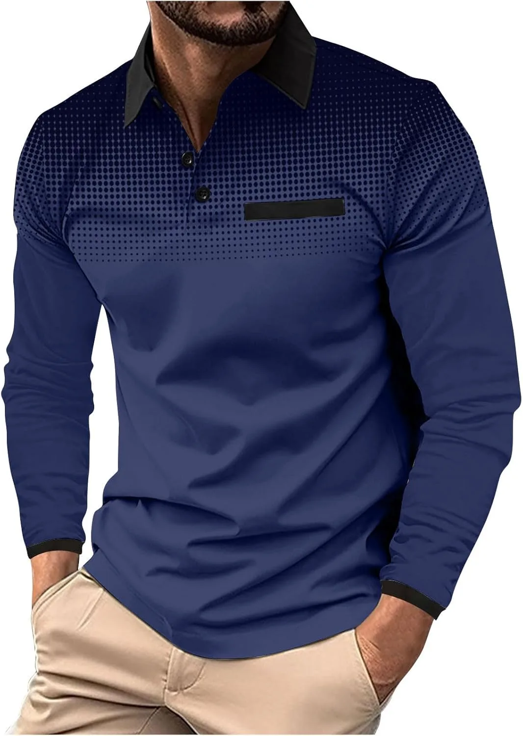 Мужская спортивная рубашка с градиентным принтом, длинный рукав, кнопки FZYLQY
Мужская спортивная рубашка с градиентным принтом, длинный рукав, кнопки FZYLQY