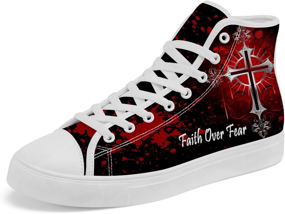 Кеды на высокой подошве chebing Faith для женщин и мужчин, Faith Over Fear, высокие кроссовки на шнуровке, повседневная обувь, красный
Кеды на высокой подошве chebing Faith для женщин и мужчин, Faith Over Fear, высокие кроссовки на шнуровке, повседневная обувь, красный