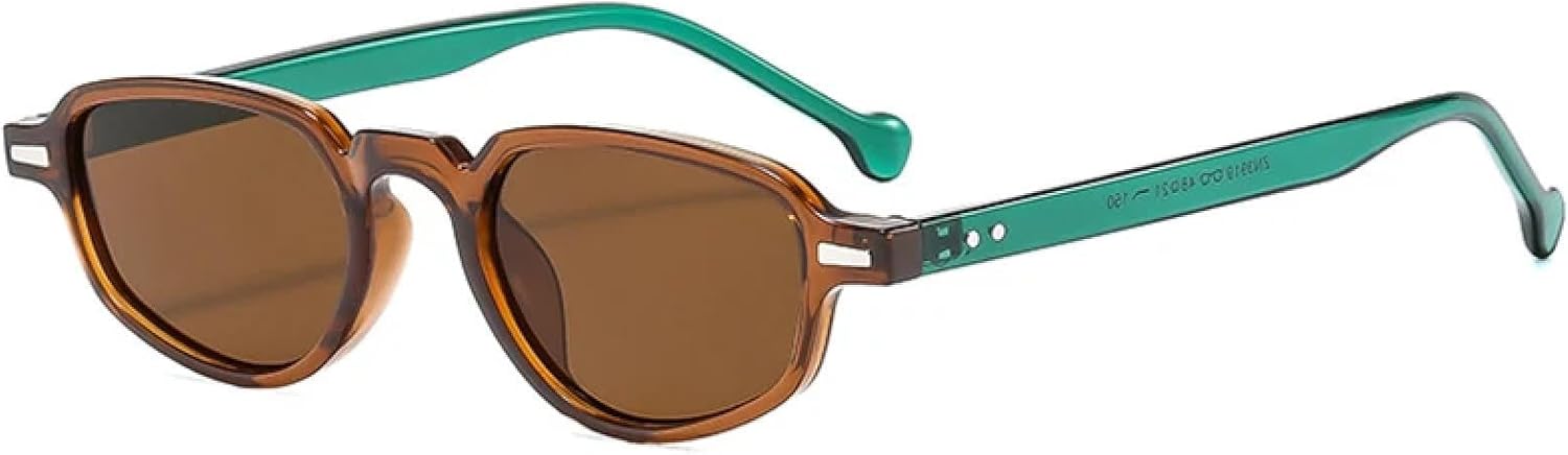 Модные маленькие женские солнцезащитные очки в стиле ретро с прозрачными линзами цвета океана и защитой от УФ-излучения UV400, мужские очки с заклепками VFDHN, Tea Green Tea
Модные маленькие женские солнцезащитные очки в стиле ретро с прозрачными линзами цвета океана и защитой от УФ-излучения UV400, мужские очки с заклепками VFDHN, Tea Green Tea