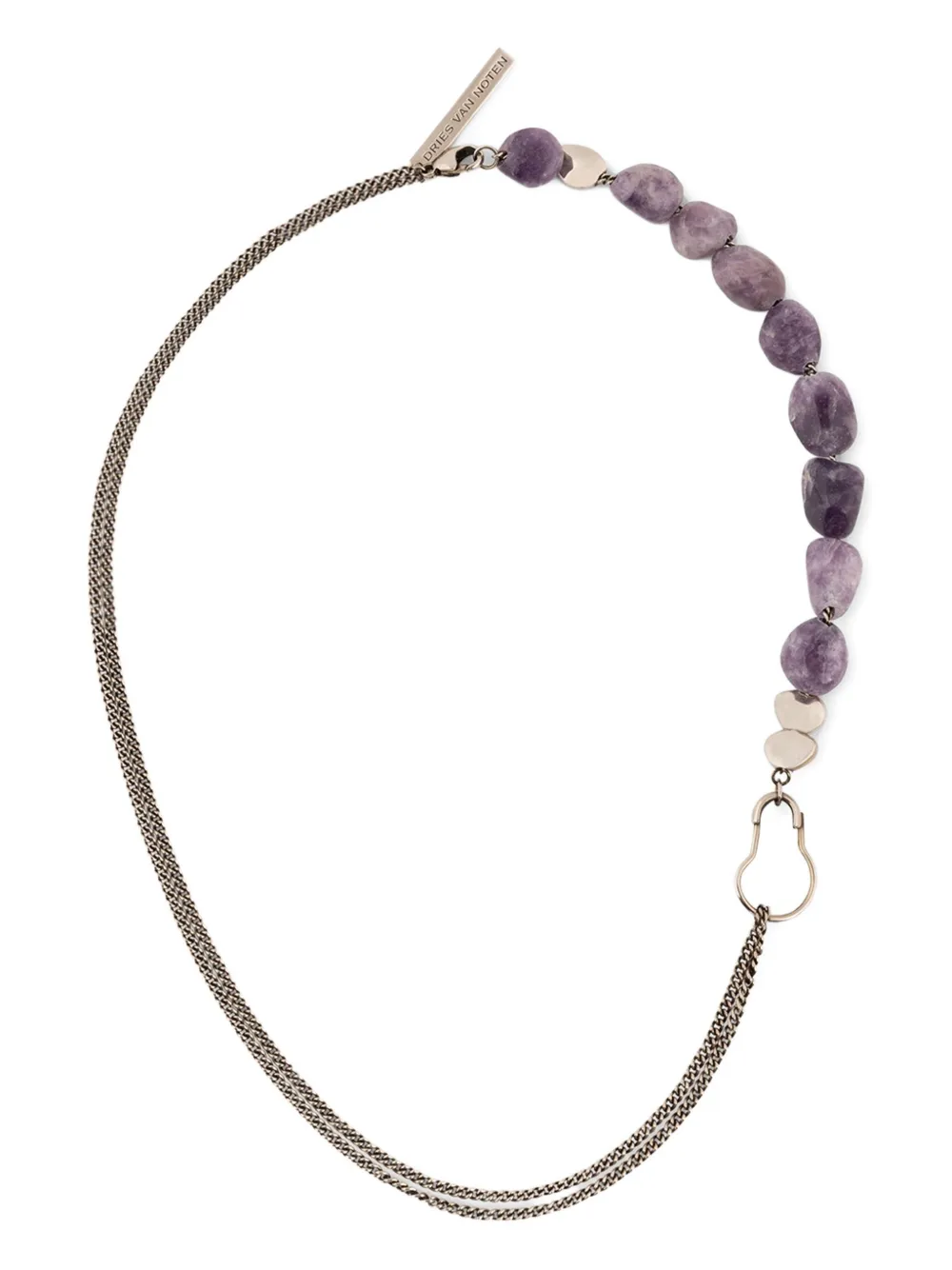 Ожерелье из каменной цепи DRIES VAN NOTEN, фиолетовый 
Ожерелье из каменной цепи DRIES VAN NOTEN, фиолетовый