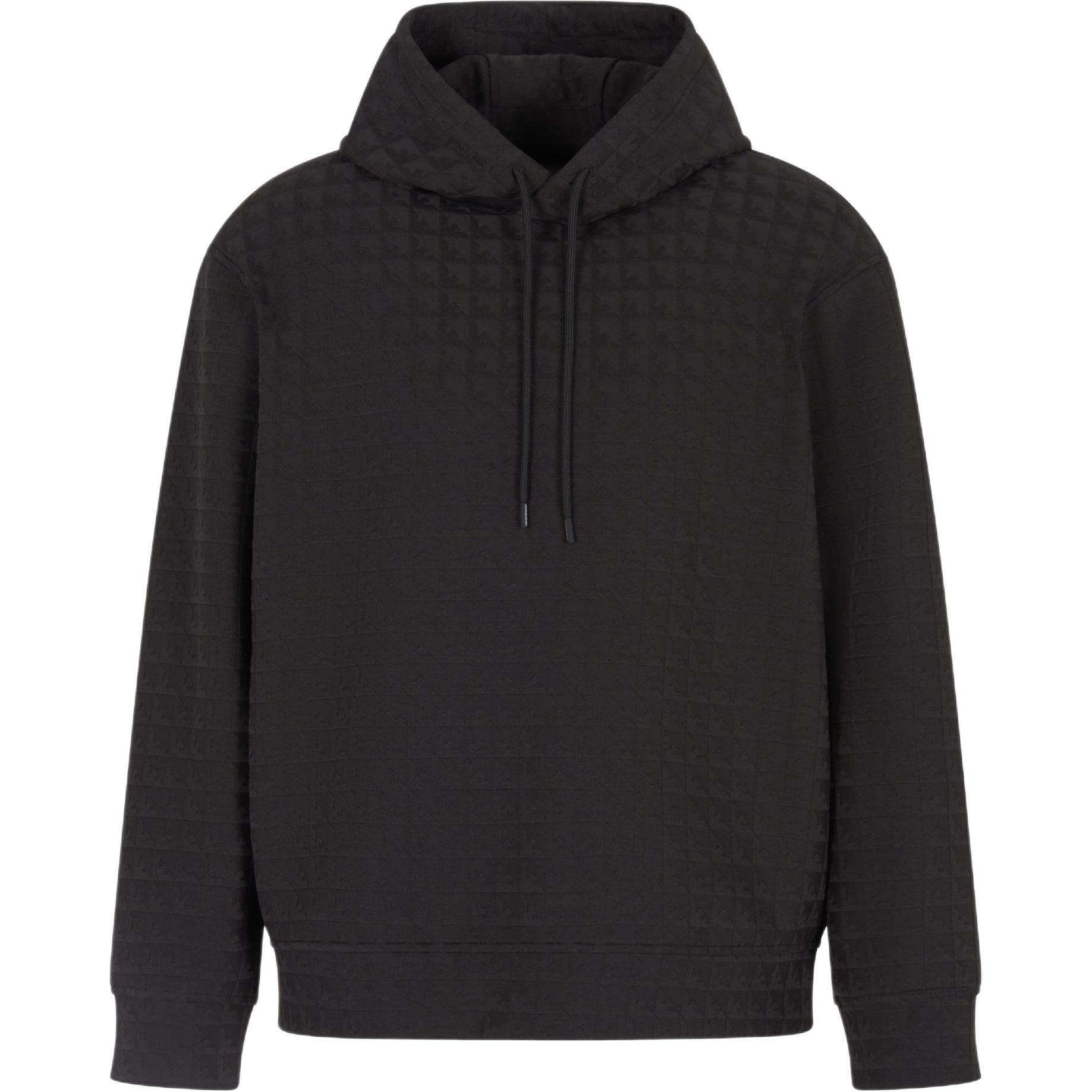 Худи из жаккардового джерси с повторяющимся орнаментом орла, смесовая ткань Lyocell EMPORIO ARMANI, черный
Худи из жаккардового джерси с повторяющимся орнаментом орла, смесовая ткань Lyocell EMPORIO ARMANI, черный