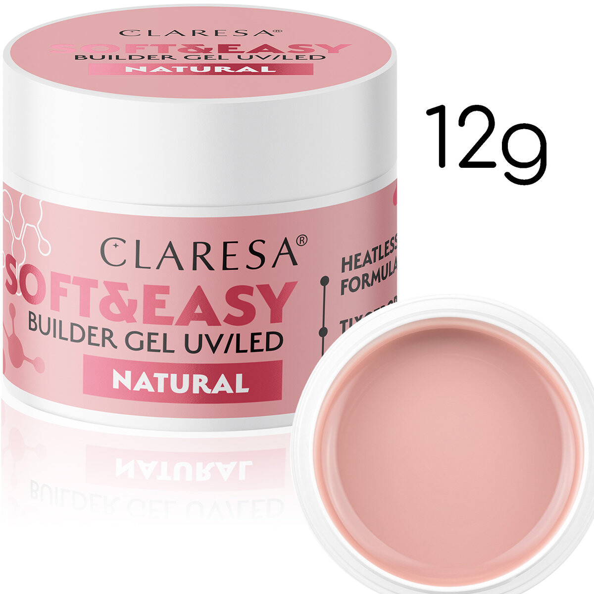 Claresa, Строительный гель Soft&easy натуральный, 12 г 
Claresa, Строительный гель Soft&easy натуральный, 12 г