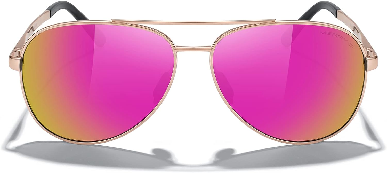 Солнцезащитные очки-авиаторы MERRY'S для мужчин и женщин - поляризованные очки для вождения, зеркальные линзы, защита от УФ-излучения UV 400, диаметр линз 58 мм, Rose Gold Frame/Rose Red Mirror Lens
Солнцезащитные очки-авиаторы MERRY'S для мужчин и женщин - поляризованные очки для вождения, зеркальные линзы, защита от УФ-излучения UV 400, диаметр линз 58 мм, Rose Gold Frame/Rose Red Mirror Lens
