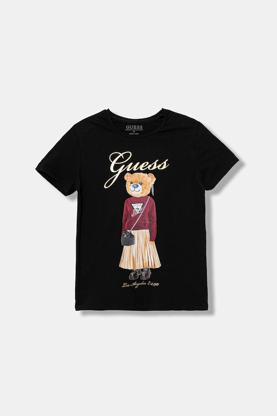 Детская хлопковая футболка Guess, черный
Детская хлопковая футболка Guess, черный
