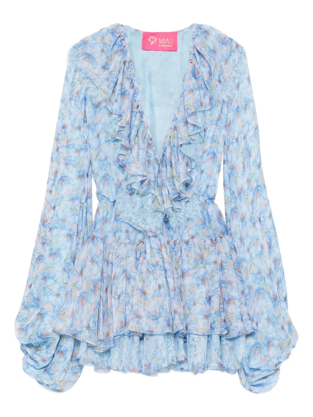 Мини-платье с цветочным принтом Miau By Clara Rotescu, синий
Мини-платье с цветочным принтом Miau By Clara Rotescu, синий