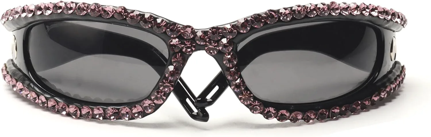 Солнцезащитные очки ICARA Diamond Wrap Around Y2K для женщин и мужчин, увеличенного размера, в модной оправе с кристаллами, для костюмированных вечеринок, Black
Солнцезащитные очки ICARA Diamond Wrap Around Y2K для женщин и мужчин, увеличенного размера, в модной оправе с кристаллами, для костюмированных вечеринок, Black