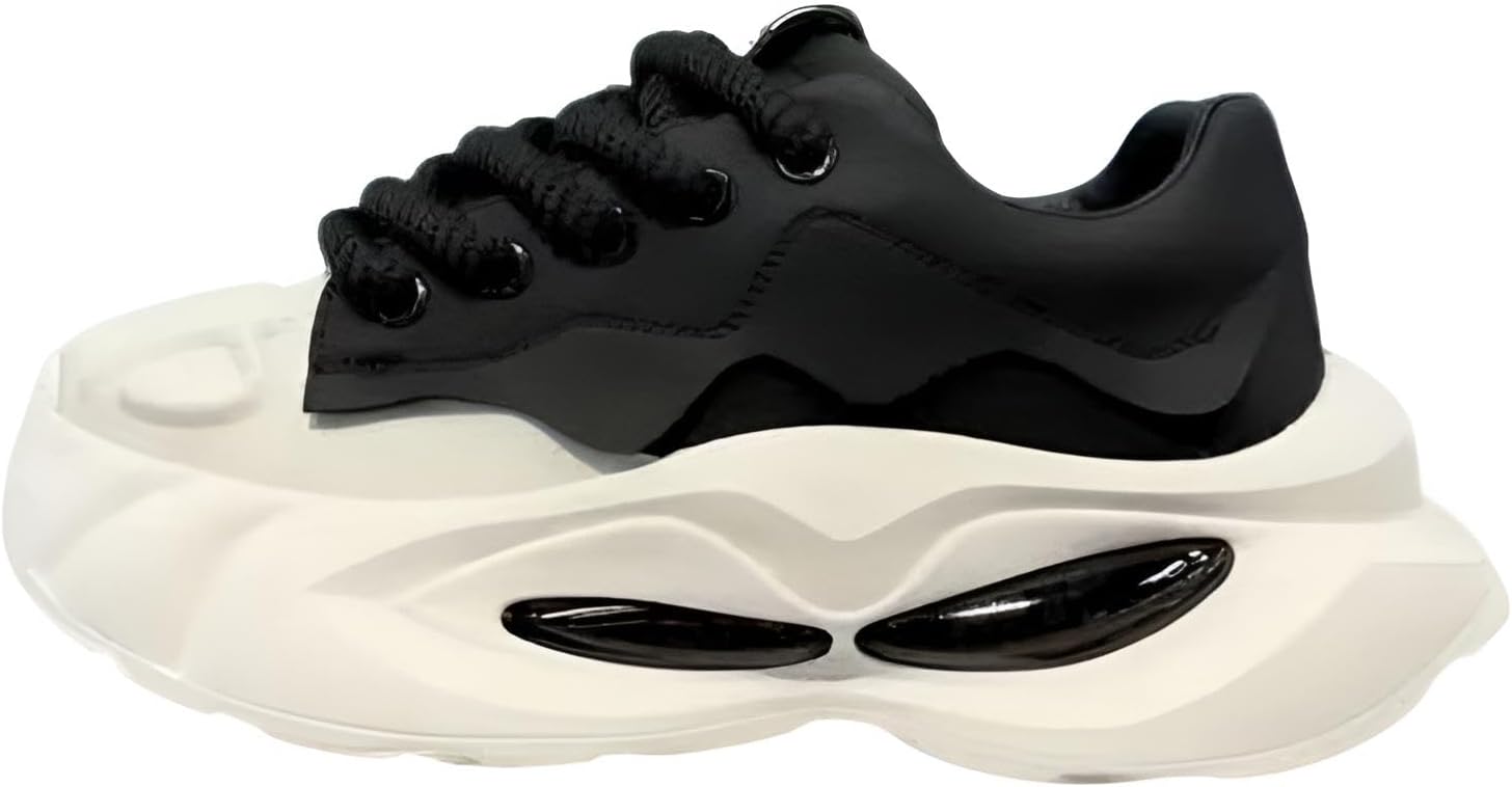 Модные платформенные кроссовки, массивная волнистая подошва, черно-серые, шнуровка, спортивные туфли с контрастной средней подошвой Generic
Модные платформенные кроссовки, массивная волнистая подошва, черно-серые, шнуровка, спортивные туфли с контрастной средней подошвой Generic