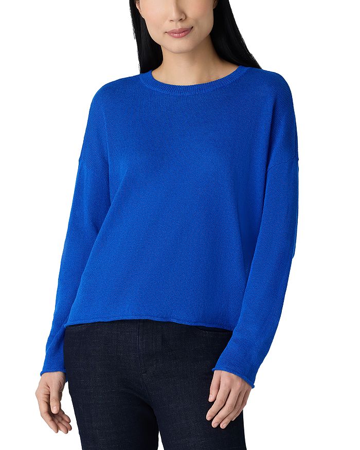 Льняной хлопковый свитер с круглым вырезом Cord Eileen Fisher, синий
Льняной хлопковый свитер с круглым вырезом Cord Eileen Fisher, синий