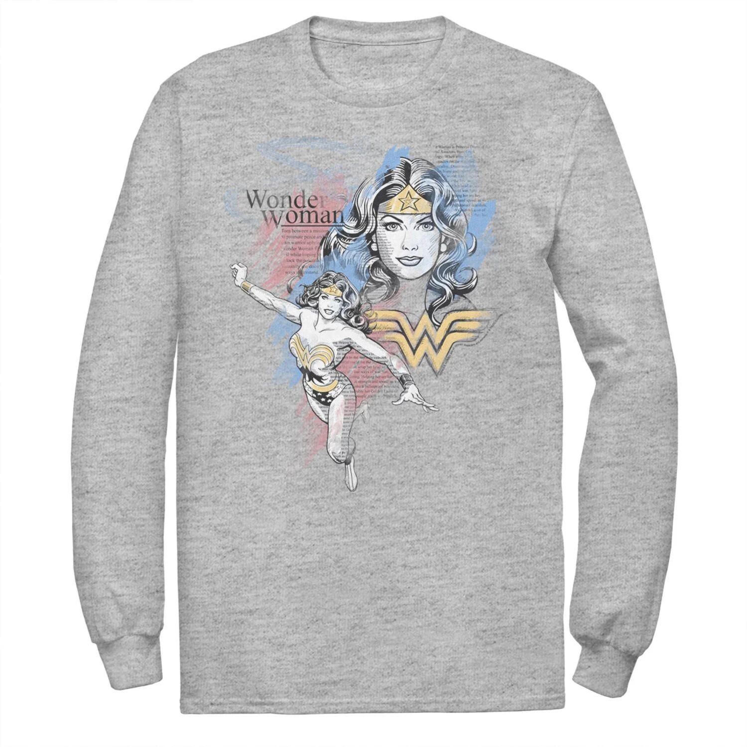 Мужская винтажная футболка с портретом и акварельным эскизом DC Comics Wonder Woman Licensed Character
Мужская винтажная футболка с портретом и акварельным эскизом DC Comics Wonder Woman Licensed Character