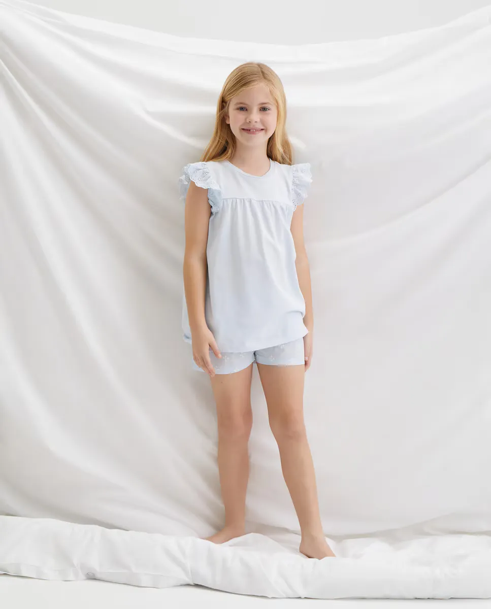 Короткая пижама для девочки Cotton Juice, синий
Короткая пижама для девочки Cotton Juice, синий