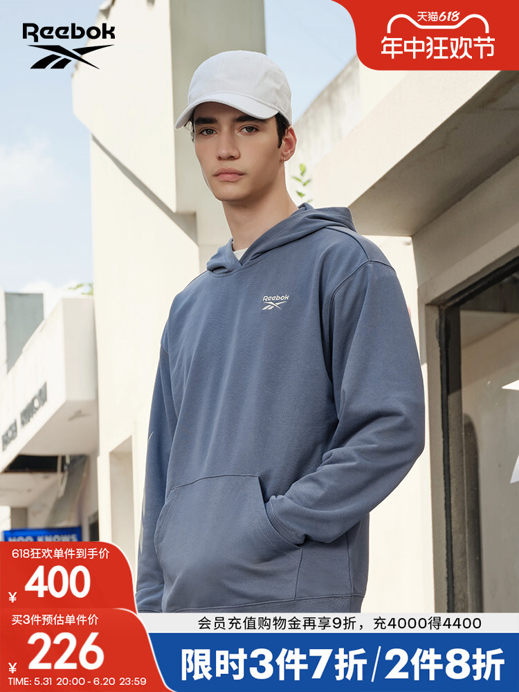 Пуловер унисекс Reebok повседневный, серый
Пуловер унисекс Reebok повседневный, серый