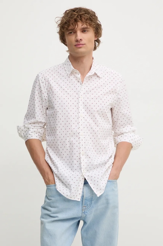 Хлопковая рубашка Sisley, белый 
Хлопковая рубашка Sisley, белый