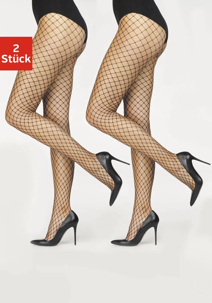 Колготки в сетку Buffalo (2 шт.) с комфортным поясом, черный
Колготки в сетку Buffalo (2 шт.) с комфортным поясом, черный