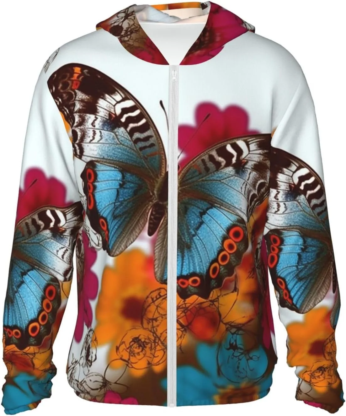 Тонкая толстовка с капюшоном UPF 50+ для защиты от солнца, с принтом бабочек LZQPOEAS
Тонкая толстовка с капюшоном UPF 50+ для защиты от солнца, с принтом бабочек LZQPOEAS