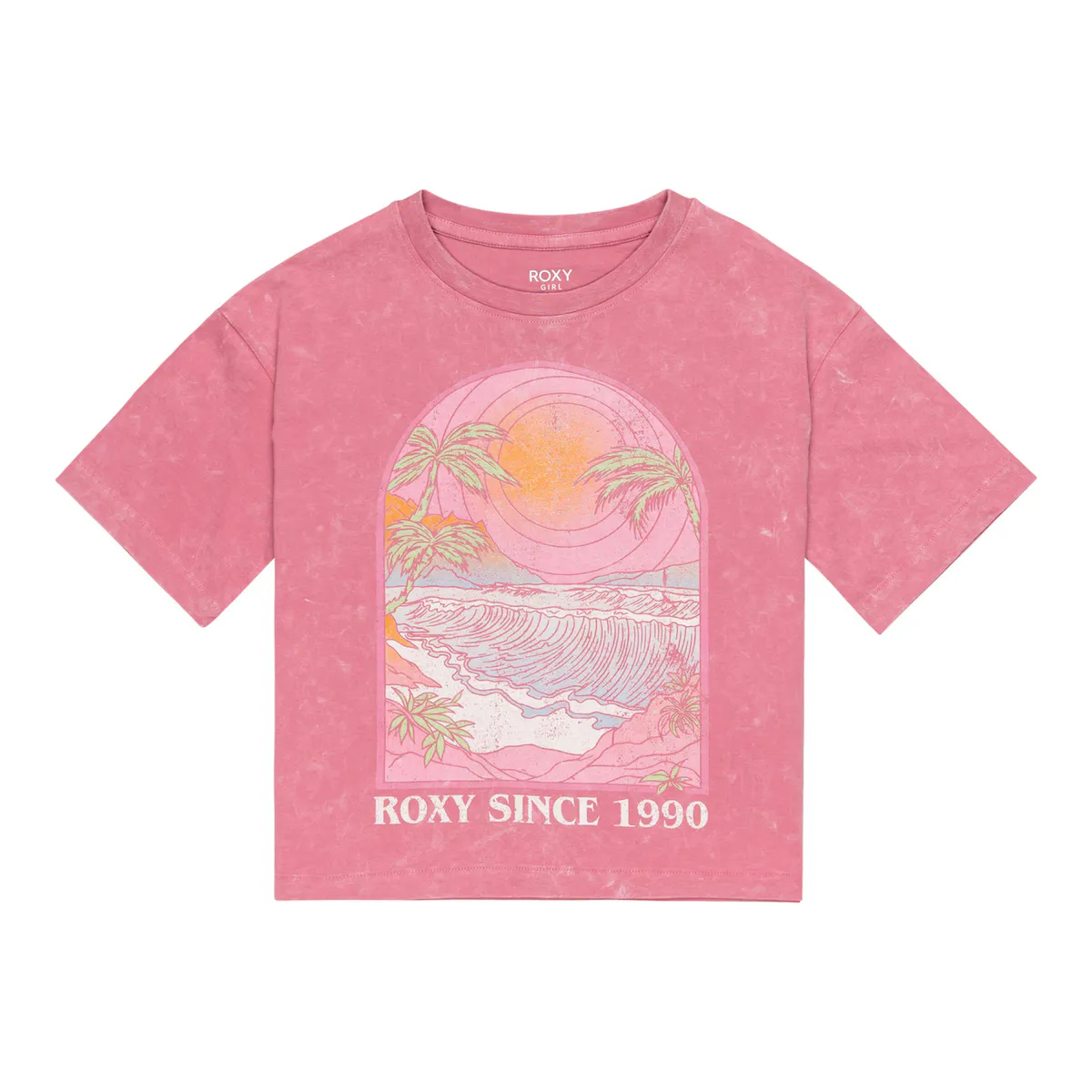 Детская футболка Roxy Sun For All Seasons, розовый 
Детская футболка Roxy Sun For All Seasons, розовый