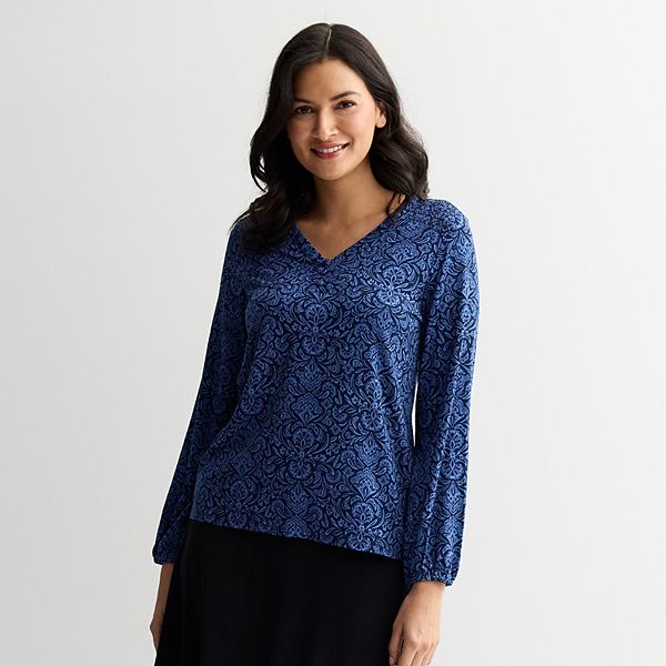 Женская блузка с присборенным воротником Croft & Barrow, Navy Exciting Tile
Женская блузка с присборенным воротником Croft & Barrow, Navy Exciting Tile