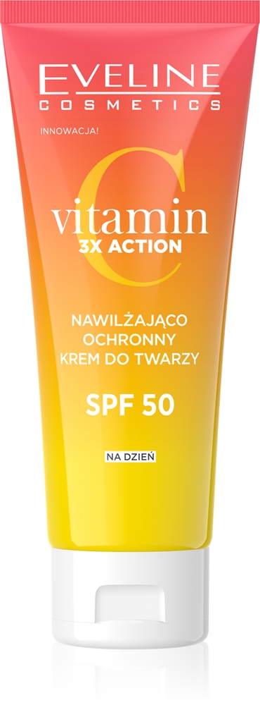 Дневной увлажняющий крем с витамином С 3x Action SPF 50 Eveline Cosmetics, 30 мл
Дневной увлажняющий крем с витамином С 3x Action SPF 50 Eveline Cosmetics, 30 мл