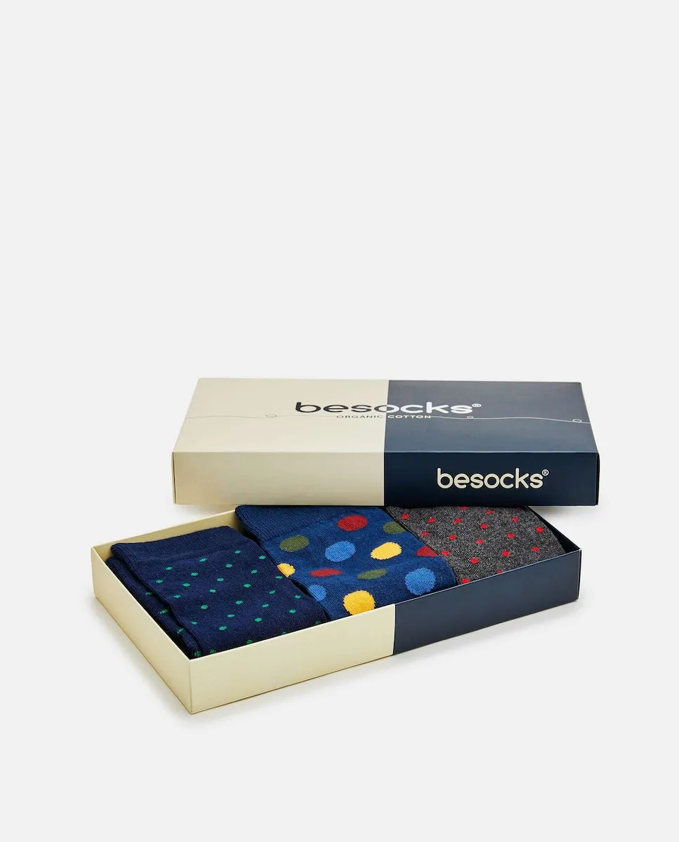 Унисекс набор из 3 пар высоких носков из органического хлопка Besocks, многоцветный
Унисекс набор из 3 пар высоких носков из органического хлопка Besocks, многоцветный