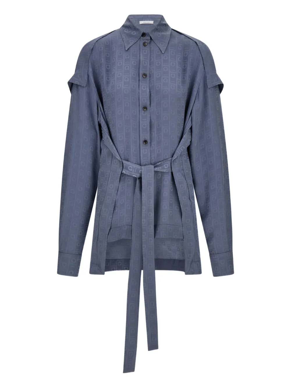 Рубашка Ferragamo с монограммой, синий
Рубашка Ferragamo с монограммой, синий