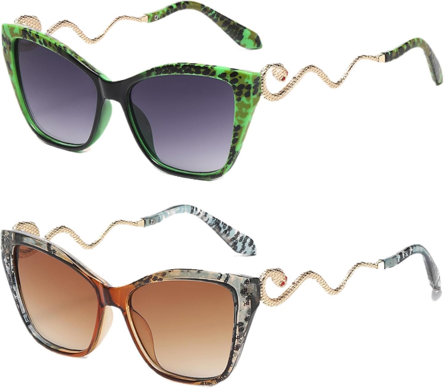 Солнцезащитные очки с защитой от УФ-излучения UV400 | Большая оправа "кошачий глаз" с градиентным переходом | Для женщин и мужчин, для занятий спортом на открытом воздухе и вождения DSVIGF, 2pcs Z03a
Солнцезащитные очки с защитой от УФ-излучения UV400 | Большая оправа "кошачий глаз" с градиентным переходом | Для женщин и мужчин, для занятий спортом на открытом воздухе и вождения DSVIGF, 2pcs Z03a