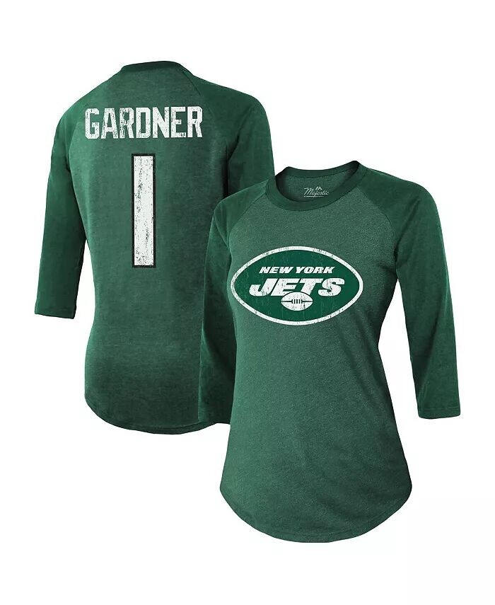 Женская футболка с принтом Ahmad Sauce Gardner Green New York Jets, имя и номер игрока, футболка Tri-Blend реглан с рукавами 3/4 Majestic
Женская футболка с принтом Ahmad Sauce Gardner Green New York Jets, имя и номер игрока, футболка Tri-Blend реглан с рукавами 3/4 Majestic