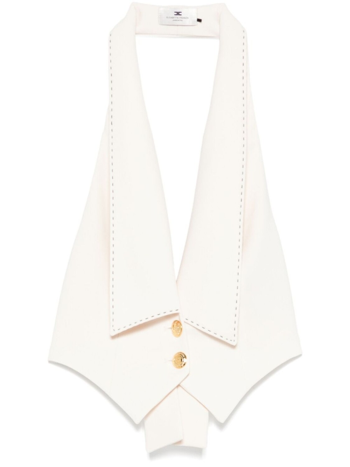 Креповый жилет Elisabetta Franchi с контрастной отстрочкой, нейтральный
Креповый жилет Elisabetta Franchi с контрастной отстрочкой, нейтральный