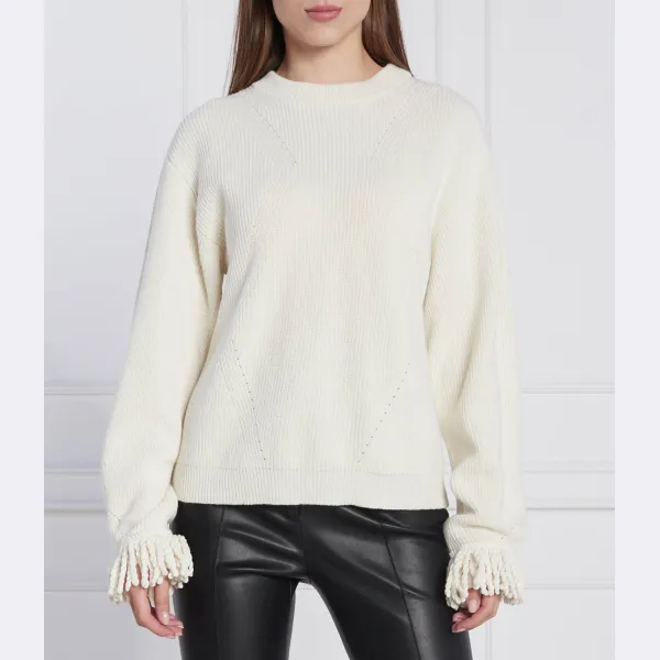 Свитер обычного кроя с добавлением шерсти и кашемира Twin-Set, белый
Свитер обычного кроя с добавлением шерсти и кашемира Twin-Set, белый