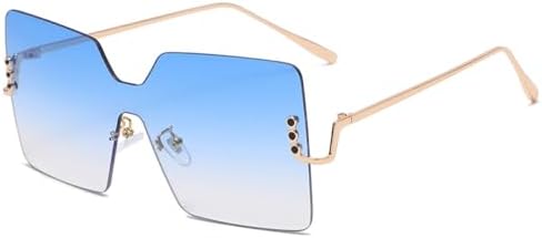 Ретро квадратные солнцезащитные очки для женщин, модные солнцезащитные очки без оправы с градиентным переходом цвета, декоративные солнцезащитные очки для женщин MTZJH, Gradient Blue
Ретро квадратные солнцезащитные очки для женщин, модные солнцезащитные очки без оправы с градиентным переходом цвета, декоративные солнцезащитные очки для женщин MTZJH, Gradient Blue