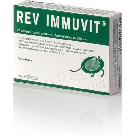 Добавка Rev Pharmabio Immuvit 20 таблеток 14 г
Добавка Rev Pharmabio Immuvit 20 таблеток 14 г
