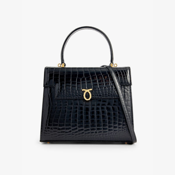 Сумка через плечо Traviata из кожи с тиснением под крокодила Launer, черный
Сумка через плечо Traviata из кожи с тиснением под крокодила Launer, черный