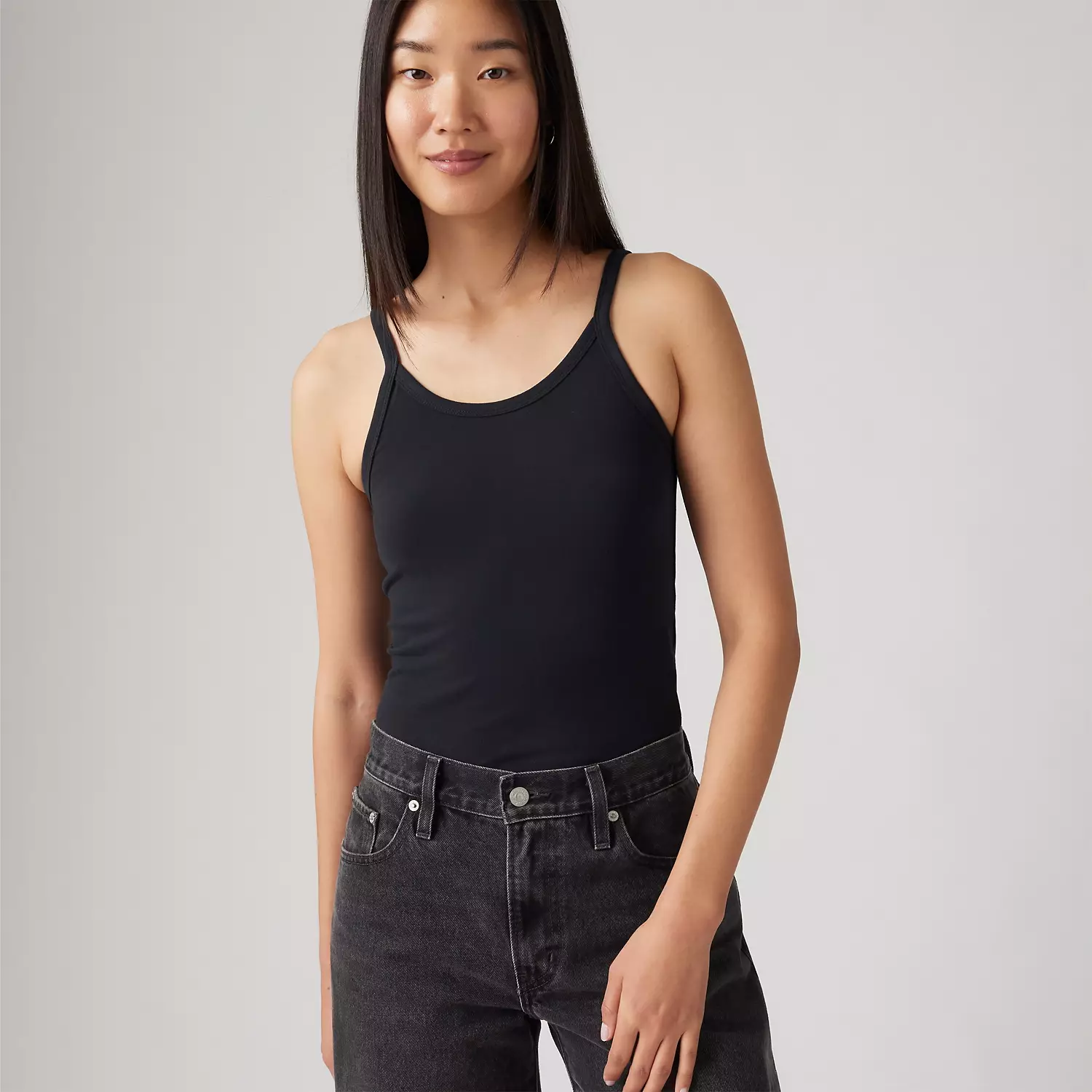 Мягкая эластичная майка Levi's, цвет Anthracite Night - Black 
Мягкая эластичная майка Levi's, цвет Anthracite Night - Black