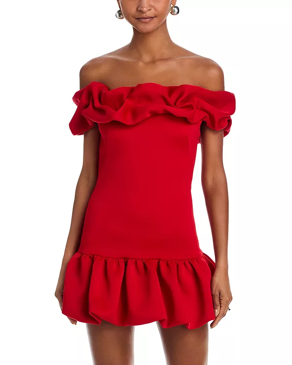 Мини-Платье Azari с открытыми плечами Black Halo, красный
Мини-Платье Azari с открытыми плечами Black Halo, красный