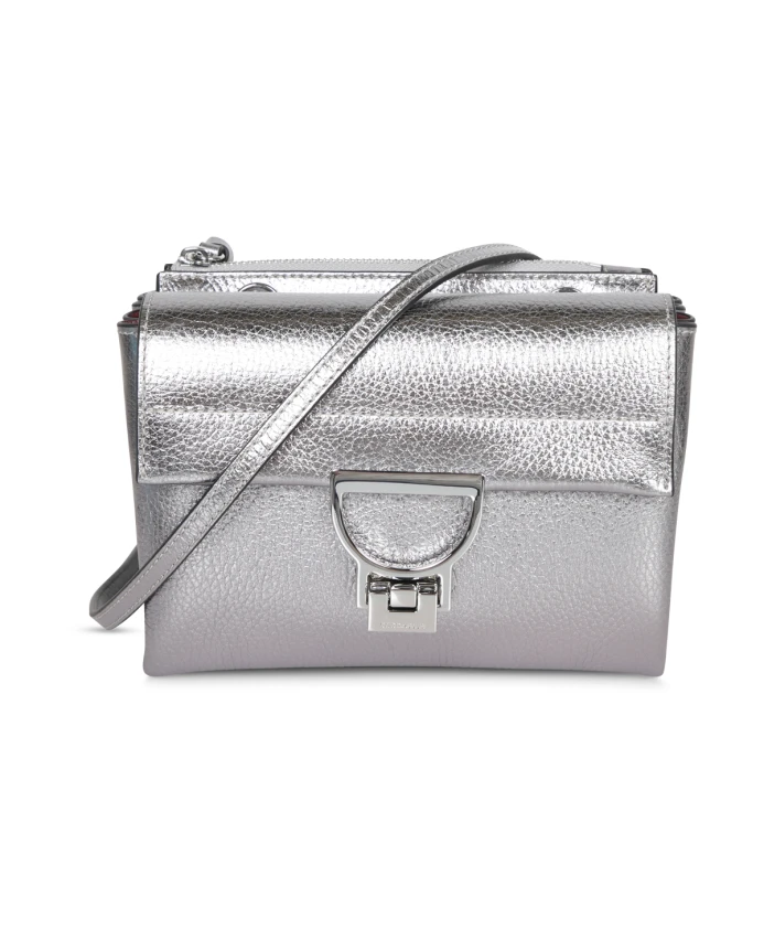 Серая металлизированная кожаная мини-сумочка с пряжкой Coccinelle, серый
Серая металлизированная кожаная мини-сумочка с пряжкой Coccinelle, серый