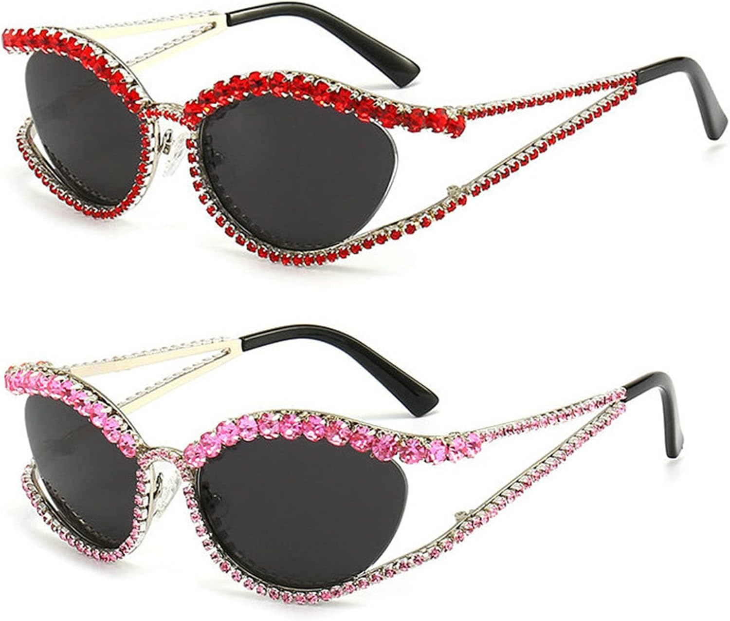 Willochra Модные блестящие солнцезащитные очки с кристаллами для женщин, винтажные, со стразами, элегантные солнцезащитные очки для вечеринок, женские солнцезащитные очки, 2pcs-pink&red
Willochra Модные блестящие солнцезащитные очки с кристаллами для женщин, винтажные, со стразами, элегантные солнцезащитные очки для вечеринок, женские солнцезащитные очки, 2pcs-pink&red