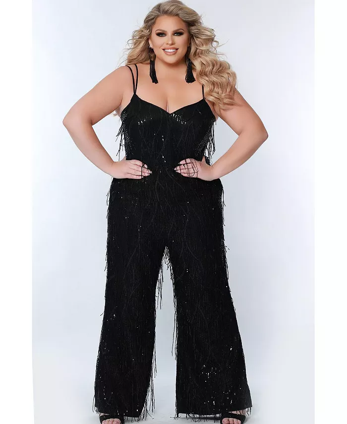 Женский комбинезон с пайетками и бахромой Sydney's Closet, черный
Женский комбинезон с пайетками и бахромой Sydney's Closet, черный