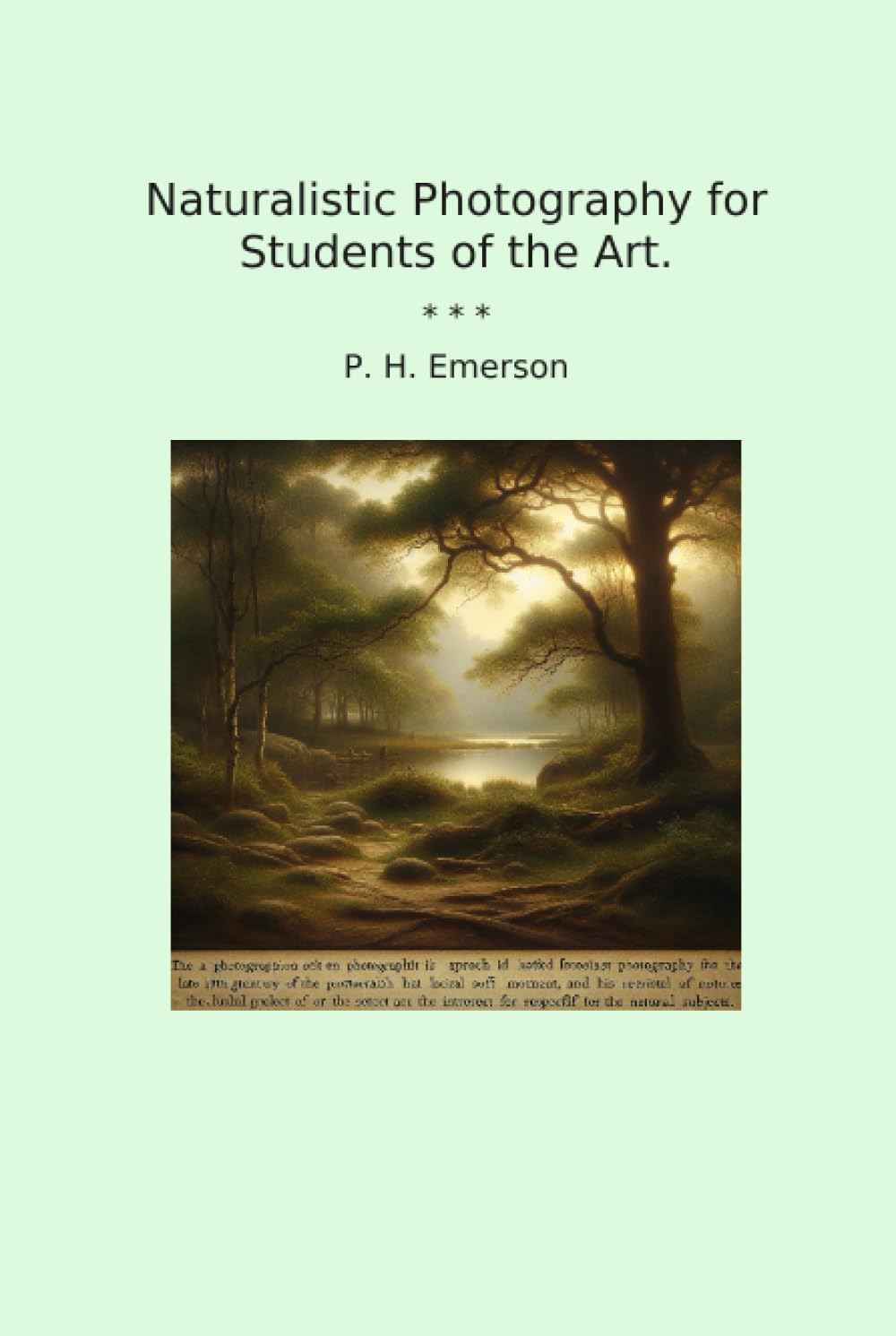 Naturalistic Photography for Students of the Art (Classic Books) (Lettel Books)
Naturalistic Photography for Students of the Art (Classic Books) (Lettel Books)