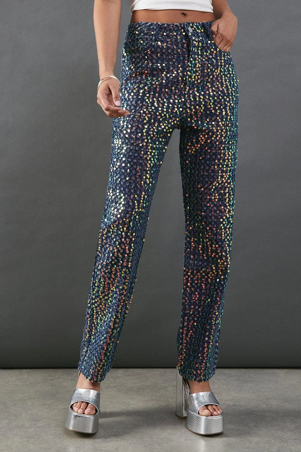 Прямые джинсы с пайетками Warehouse, синий
Прямые джинсы с пайетками Warehouse, синий