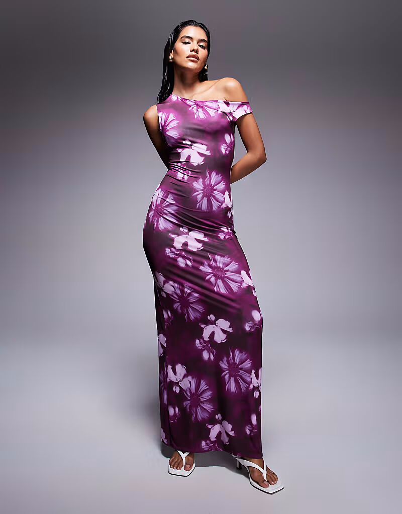 Платье Missyempire облегающего асимметричного кроя с открытыми плечами с размытым фиолетовым цветочным принтом
Платье Missyempire облегающего асимметричного кроя с открытыми плечами с размытым фиолетовым цветочным принтом