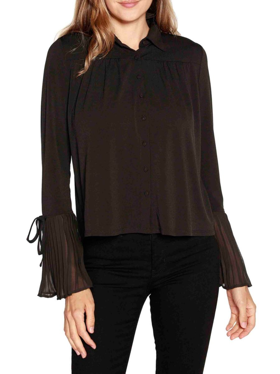 Рубашка с расклешенными рукавами belldini, коричневый
Рубашка с расклешенными рукавами belldini, коричневый