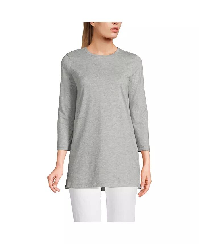 Женская хлопковая туника Supima с рукавом 3/4 для высоких женщин Lands' End, серый
Женская хлопковая туника Supima с рукавом 3/4 для высоких женщин Lands' End, серый