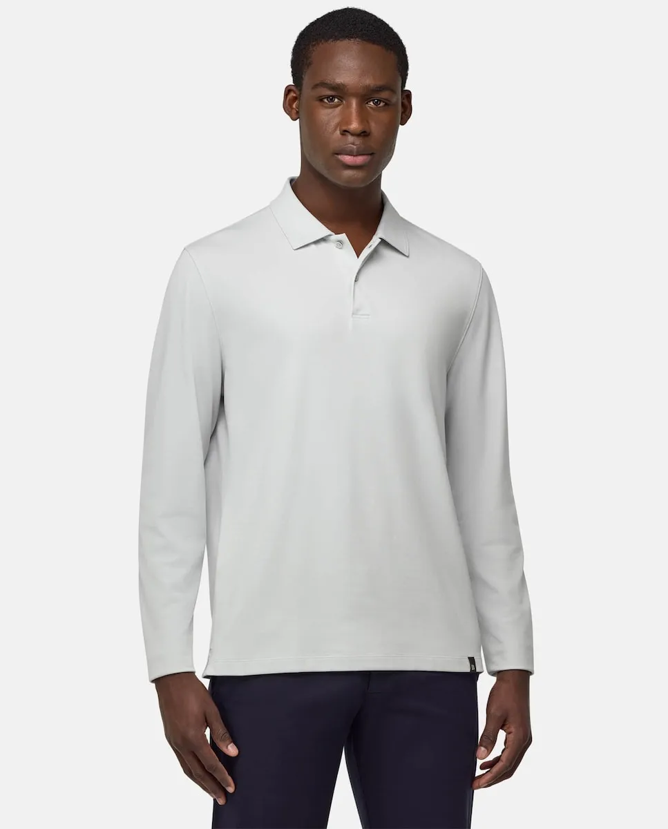 Мужская рубашка-поло прямого кроя с длинным рукавом Boggi Milano, белый
Мужская рубашка-поло прямого кроя с длинным рукавом Boggi Milano, белый