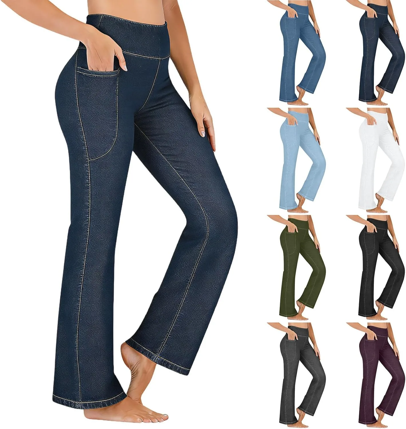 Брюки-клеш для женщин Petite High Waist Tummy Control джинсы-леггинсы Stretchy
Брюки-клеш для женщин Petite High Waist Tummy Control джинсы-леггинсы Stretchy