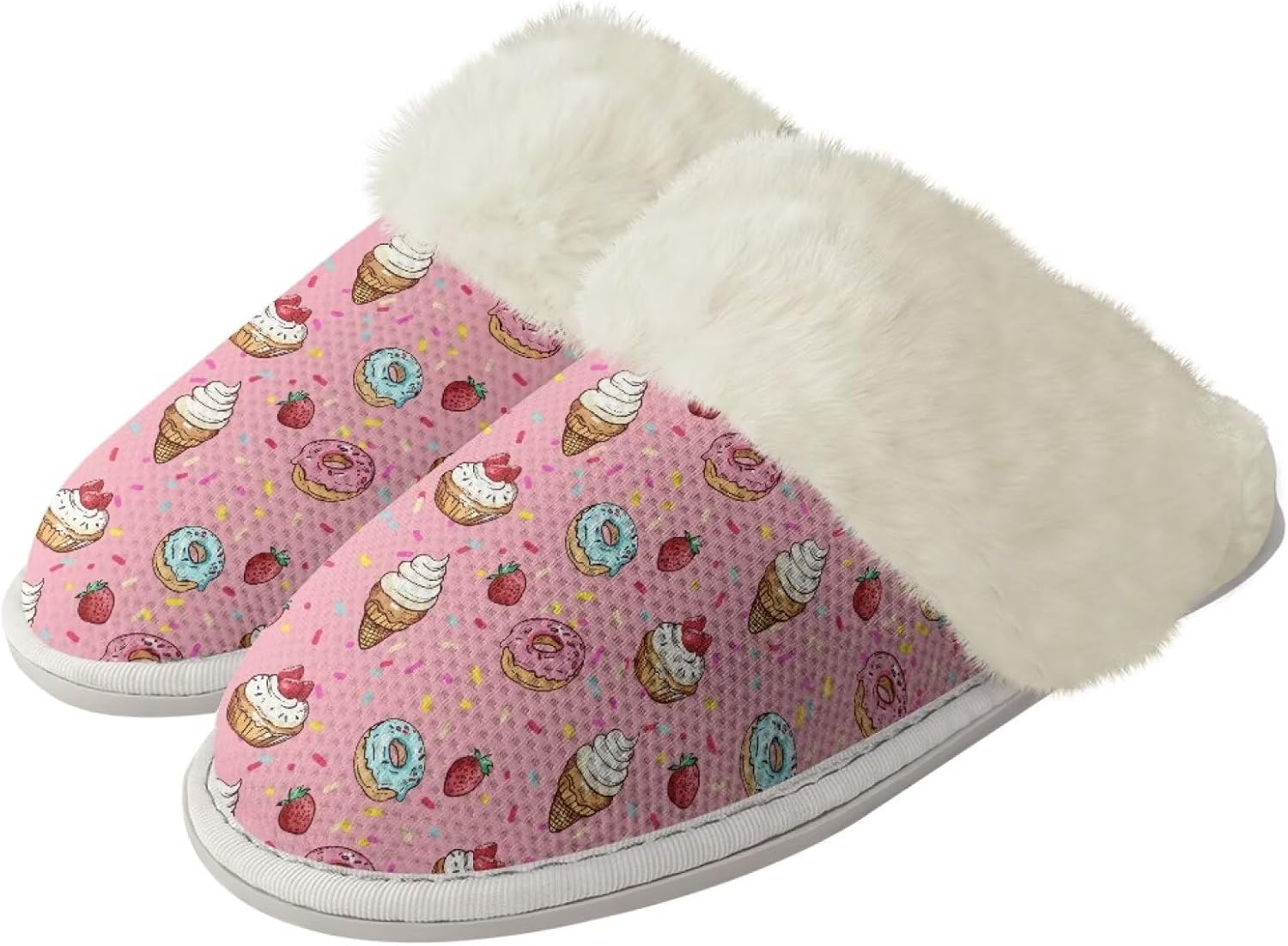 Домашние тапочки для женщин и мужчин, уютные, теплые, зимние, с противоскользящей подошвой, унисекс, моющиеся, удобные, с закрытым носком, для спа-процедур и ванны Watdotory, Ice Cream Cone Strawberry Cake
Домашние тапочки для женщин и мужчин, уютные, теплые, зимние, с противоскользящей подошвой, унисекс, моющиеся, удобные, с закрытым носком, для спа-процедур и ванны Watdotory, Ice Cream Cone Strawberry Cake