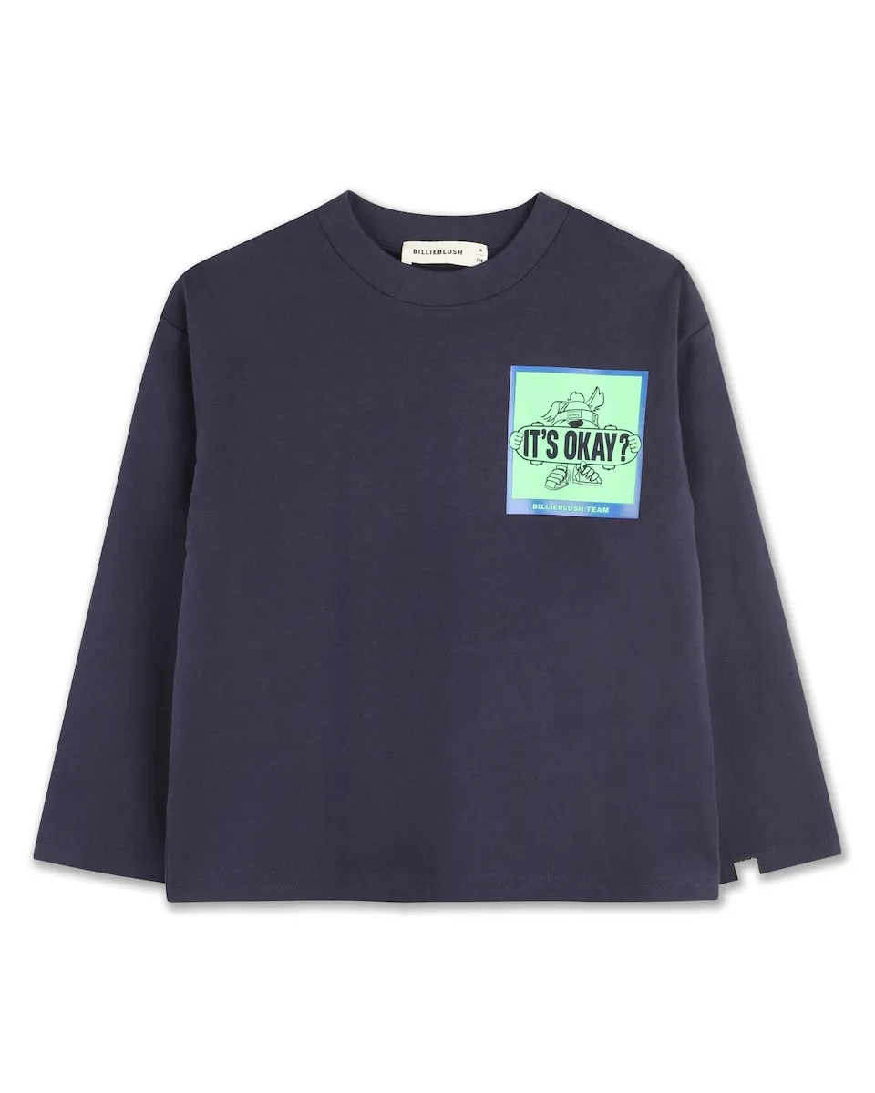 Детская футболка голубого цвета из хлопка Billieblush
Детская футболка голубого цвета из хлопка Billieblush