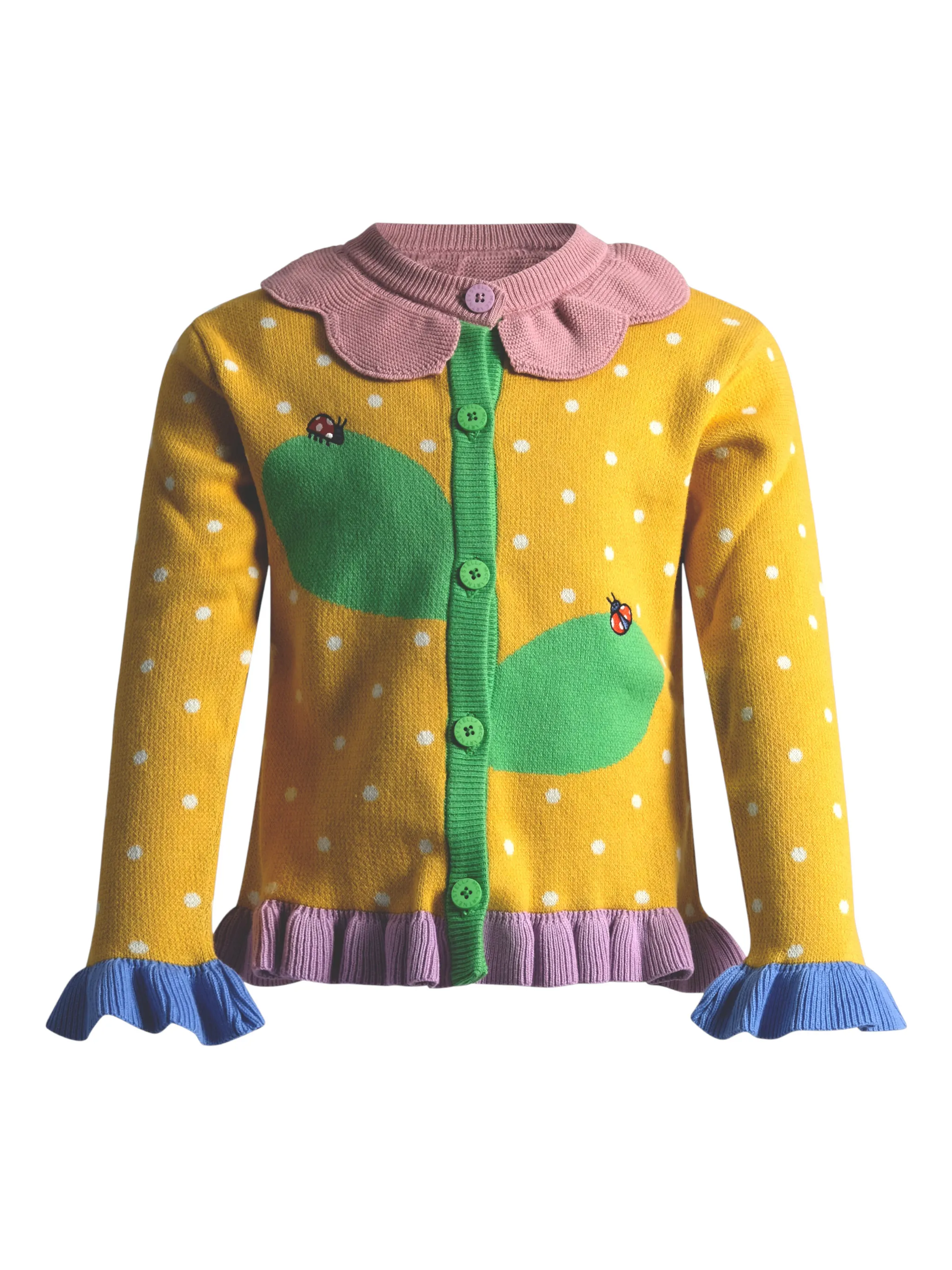 Кардиган с оборками в горошек Stella Mccartney Kids, желтый
Кардиган с оборками в горошек Stella Mccartney Kids, желтый