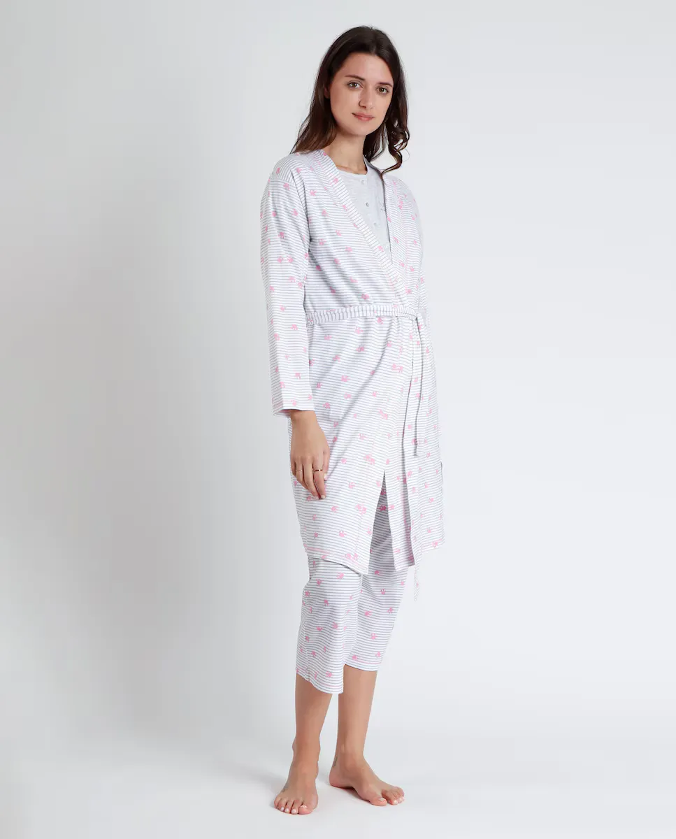 Халат для беременных с длинным рукавом из белого хлопчатобумажного трикотажа Disney, белый
Халат для беременных с длинным рукавом из белого хлопчатобумажного трикотажа Disney, белый