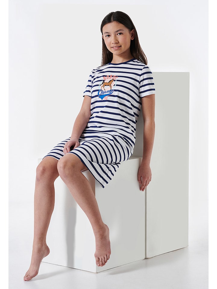 Schiesser Ночная рубашка темно-синего/белого цвета
Schiesser Ночная рубашка темно-синего/белого цвета