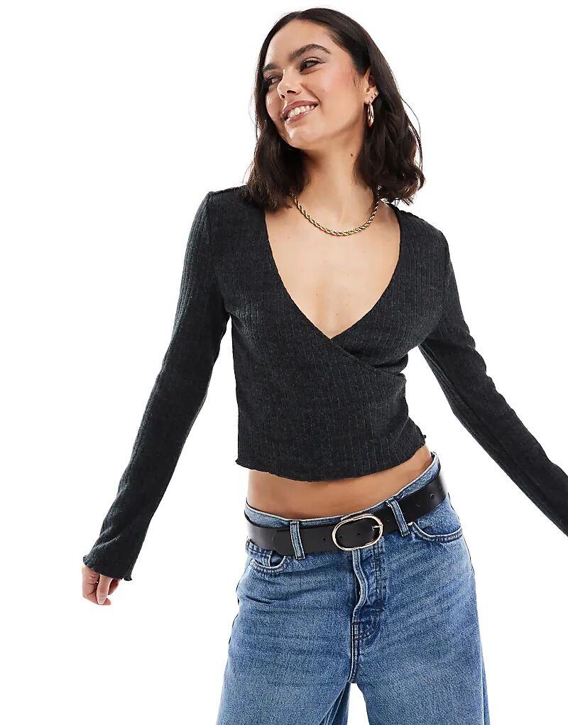 Хлопок на супермягком ребристом топе цвета черного дерева Cotton:On
Хлопок на супермягком ребристом топе цвета черного дерева Cotton:On